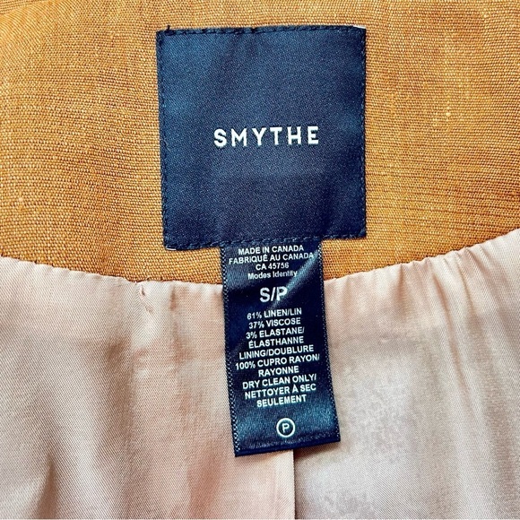 Smythe 90s Blazer in Burnt Sienna Camel Brown Linen Blend ASO Taylor Swift S - Picture 16 of 16